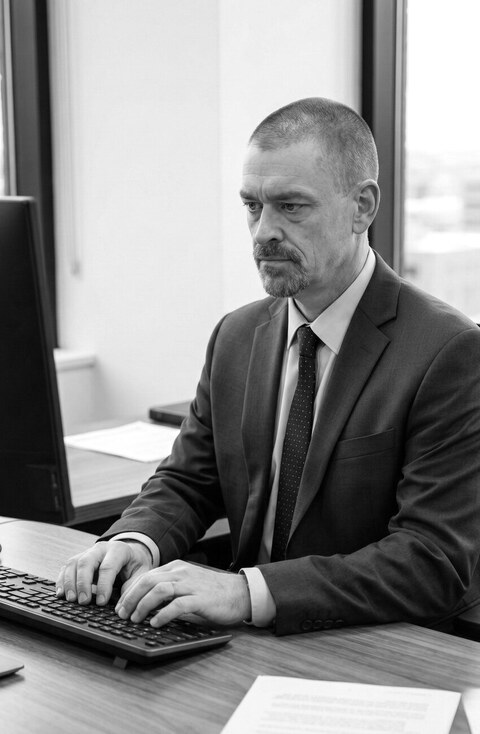 Thomas Tornatore at his desk